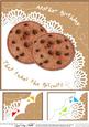 8 x 8 Choc Chip Biscuits Birthday Scalloped Corner Topper