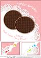 8 x 8 Chocolate Biscuits Birthday Scalloped Corner Topper