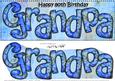 Large Dl 80th Birthday Grandpa Clocks 3D Decoupage