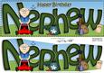 Large Dl Birthday Nephew Gardening Quick Card & 3D Decoupage