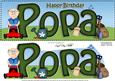 Large Dl Birthday Popa Gardening Quick Card & 3D Decoupage