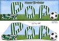 Large Dl Birthday Pop Football Quick Card & 3D Decoupage