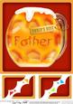 8 x 8 Mine's a Pint Best Father Scalloped Corner Topper