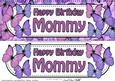 Large Dl Birthday Mommy Butterflies Card & 3D Decoupage