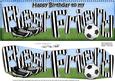 Large Dl Birthday Best Friend Football Card & 3D Decoupage