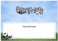Birthday Best Friend Football Matching Large Dl Insert
