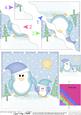 Christmas Penguin Felties - Wavey Corner Stacker