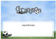 Happy Birthday Grandson Football Matching Large Dl Insert