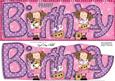 Girlz Birthday Pirates Large Dl Quick Card 3D Decoupage