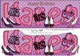 Large Dl Birthday Karen Shoes & Bags Card & 3D Decoupage