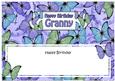 Happy Birthday Granny Butterflies Matching Large Dl Insert
