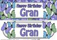 Large Dl Birthday Gran Butterflies Card & 3D Decoupage