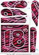 Fun Zebra Striped 18th Birthday Fan Pyramage Topper