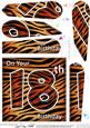 Fun Zebra Striped 18th Birthday Fan Pyramage Topper