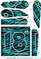 Fun Zebra Striped 18th Birthday Fan Pyramage Topper