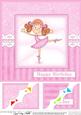8 x 8 Girlz Betzi Ballerina Birthday Scalloped Corner Topper
