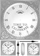 8 x 8 Time to Celebrate Clock Topper with 3D Decoupage Hands