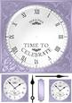 8 x 8 Time to Celebrate Clock Topper with 3D Decoupage Hands