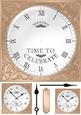 8 x 8 Time to Celebrate Clock Topper with 3D Decoupage Hands