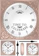 8 x 8 Time to Celebrate Clock Topper with 3D Decoupage Hands