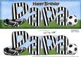 Large Dl Birthday Papa Football Card & 3D Decoupage