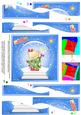 Teddy Rosie's Xmas Tree Snowglobe Wavy Spiral Side Stacker