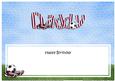 Happy Birthday Daddy Football Matching Large Dl Insert