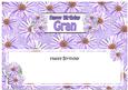 Birthday Gran Daisies Floral Large Dl Matching Insert