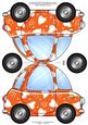 Funky Love Bug Car Shaped Card