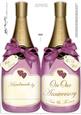 Large Dl Wife Anniversary Champagne Bottle Shaped Card