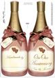 Large Dl Wife Anniversary Champagne Bottle Shaped Card