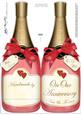Large Dl Wife Anniversary Champagne Bottle Shaped Card