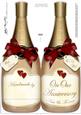 Large Dl Wife Anniversary Champagne Bottle Shaped Card