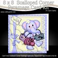 8 x 8 Lola Elephant Goes Shopping Scalloped Corner Kit