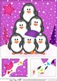 8 x 8 Penguin Tree Felties Scalloped Corner Topper