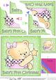 Cute Hunney Bear Rosie has a 1st Christmas Star - Wavy Corner Stacker