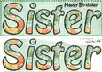 Large Dl Birthday Sister Roses Card & 3D Decoupage