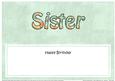 Birthday Sister Roses Large Dl Matching Insert