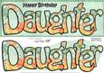 Large Dl Birthday Daughter Roses Card & 3D Decoupage