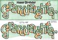 Large Dl Birthday Granddaughter Roses Card & 3D Decoupage