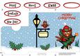 Christmas Robin Xmas Tree Lottery Wallet Card