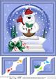 8 x 8 Xmas Polar Bear's Pud Snowglobe Scalloped Corner