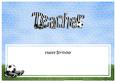 Birthday Teacher Football Large Dl Matching Insert