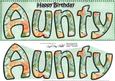 Large Dl Birthday Aunty Roses Card & 3D Decoupage