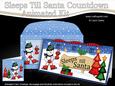 3D Xmas Skating Snowman Sleeps Till Santa Countdown Card