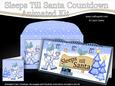 3D Xmas Skating Snowman Sleeps Till Santa Countdown Card
