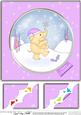 8 x 8 Christmas Elephant Scalloped Corner Topper
