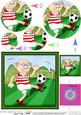 Bert Plays Football Circle Pyramage Topper