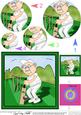Bert Plays Cricket Circle Pyramage Topper