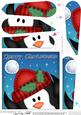 Xmas Penguin Fun Novelty Fan Pyramage Topper